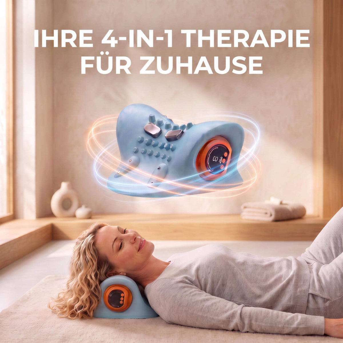 Schulter- & Nackenmassagekissen – EMS Wärmekompresse & elektrische Knetmassage